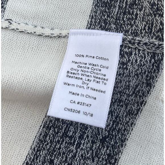 Talbots MARLED-STRIPE PIMA COTTON DUSTER Cardigan Plus Size 3X Petite - Picture 6 of 8